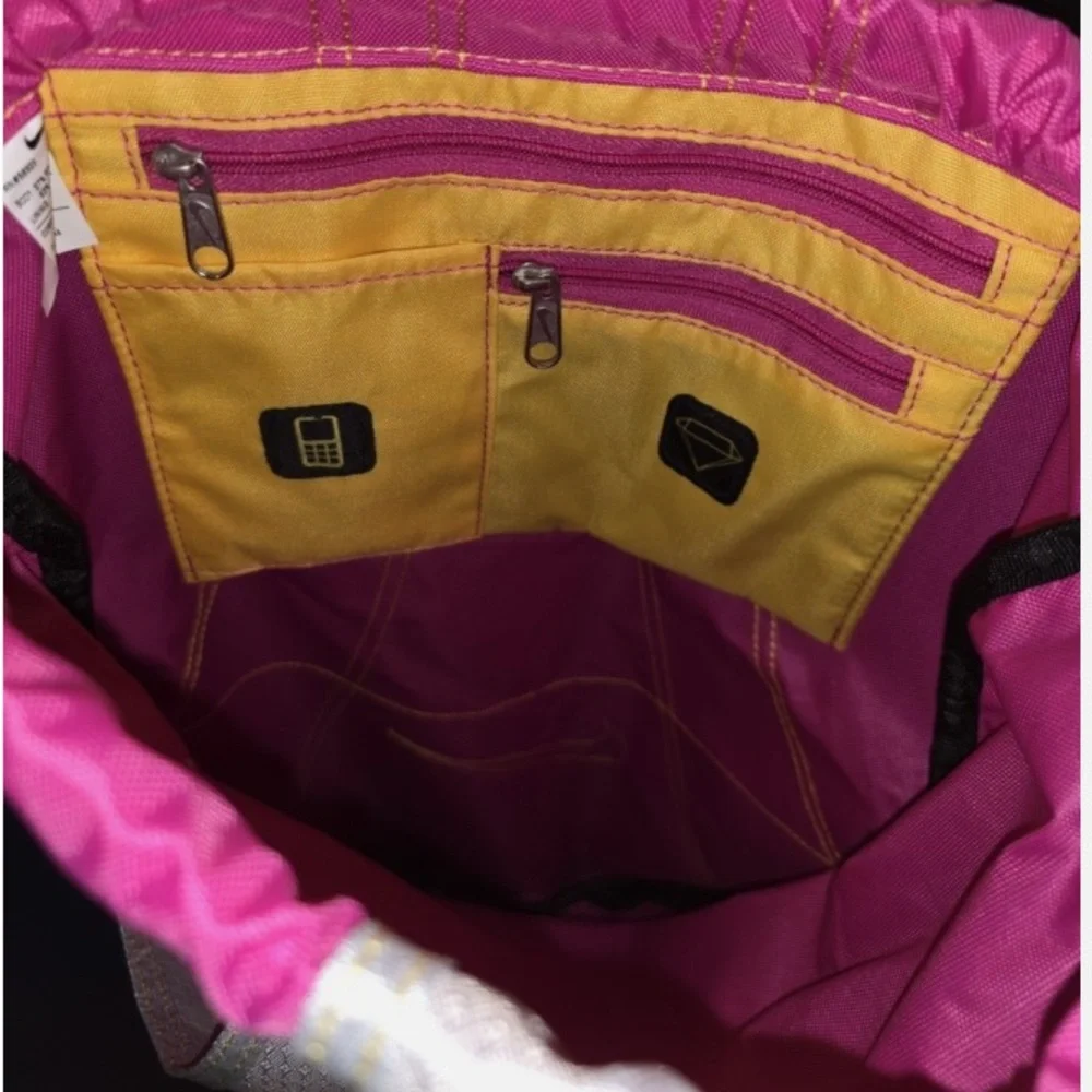 Nike LIVESTRONG Team Training Gym Bag Gymsack Pink&Yellow Backpack Rare EUC